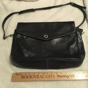 Vintage Coach Black Leather Attache